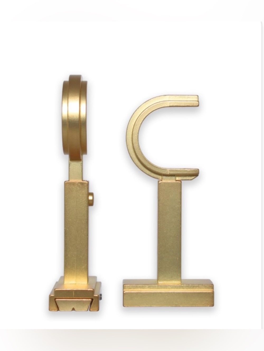 HEAVY METAL CURTAIN ROD REPLACEMENT BRACKETS - BRUSHED GOLD